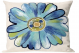 Daisy Aqua Toss Pillow