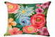 Flower Garden Green Toss Pillow