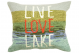 Live Love Lake Water Toss Pillow 
