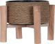 Flower Pot Jute ON LEGS 23cm