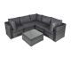 Boston 6pc Sectional Grey Incl 3 Corners + 2 Middle + Coffee Table