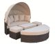 Toscanna Day Bed - 5 Piece Round Day Bed with Canopy + 6 Back Toss Pillows 45x45cm