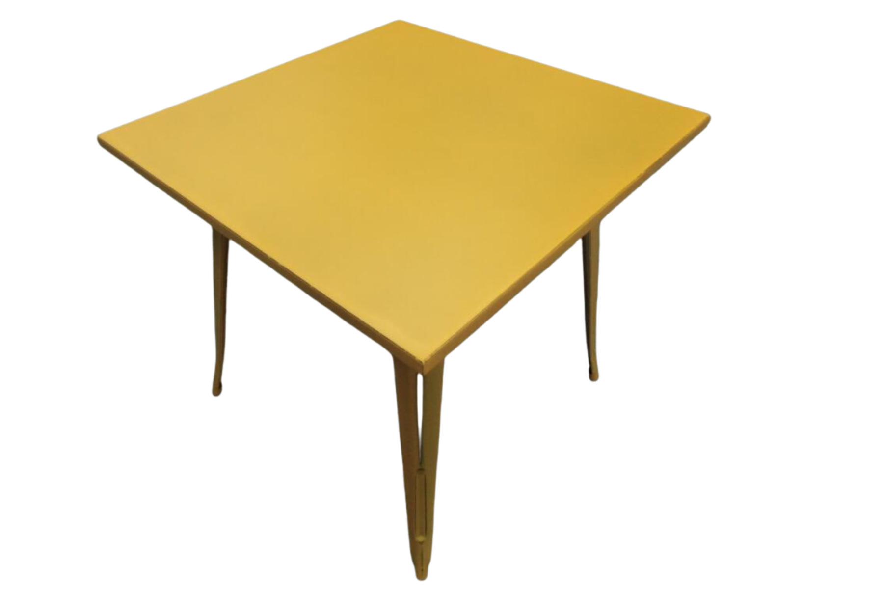Tolix SQ Dining Table-Yellow