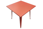 Tolix SQ Dining Table-Red