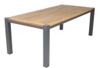 Como Dining Table with Teak Top - Charcoal