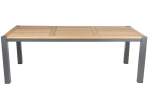 Como Dining Table with Teak Top - Charcoal - Image 2