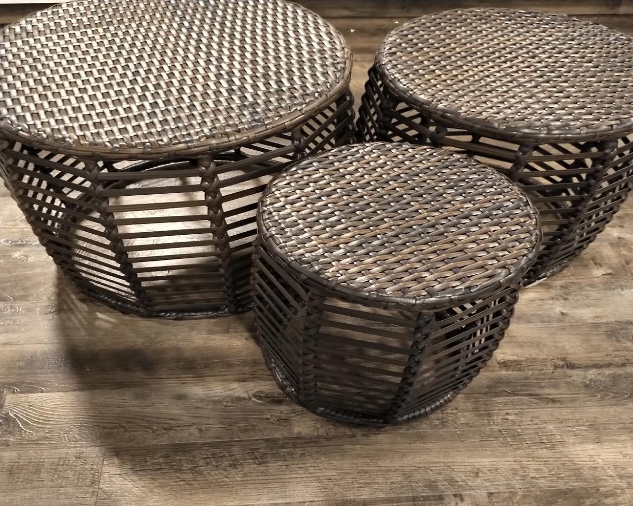 Camellia Stools 3 Pcs Set