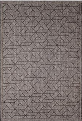 Pyramid Black Outdoor Rug - SQ
