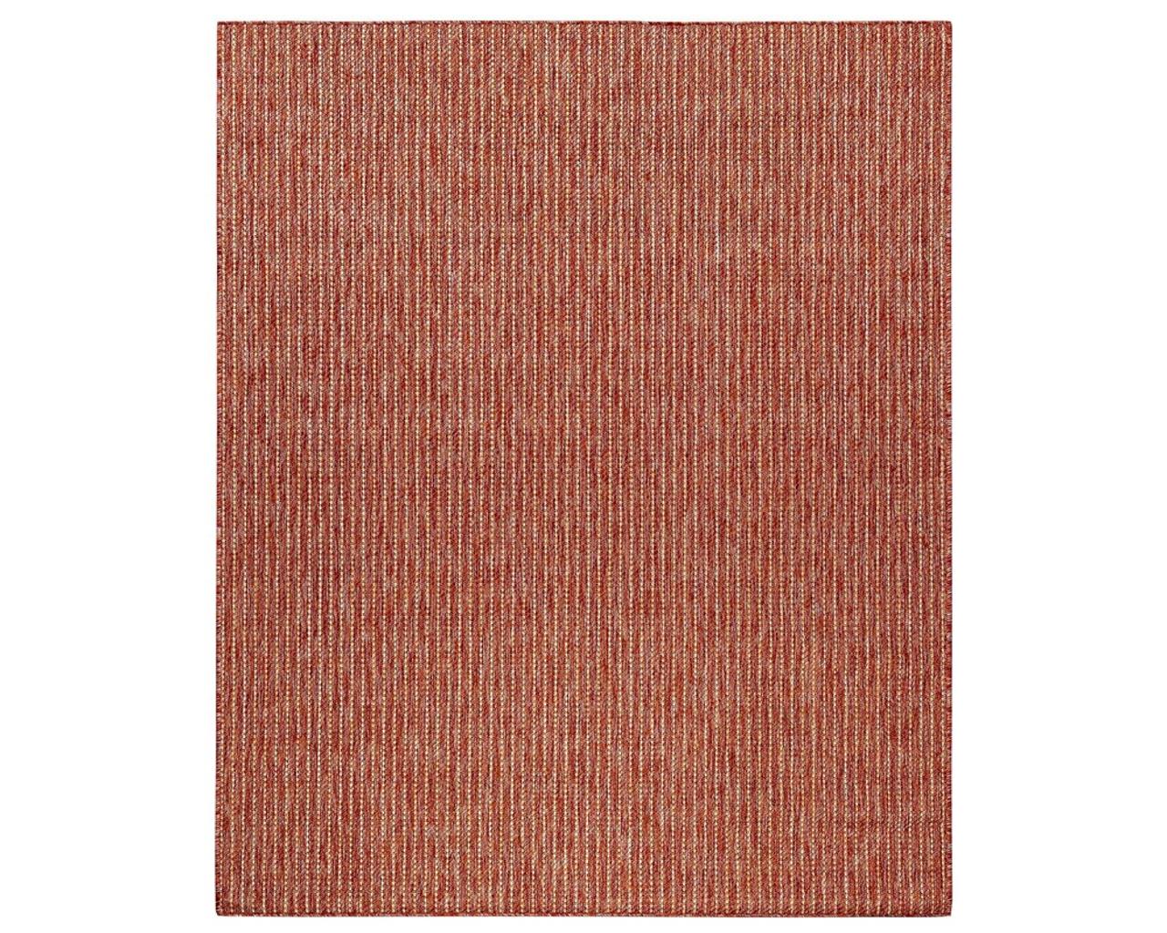 Texture Stripe Red Outdoor Rug