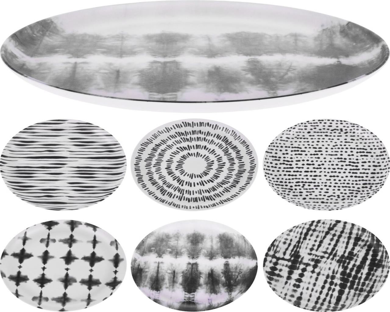 Plate Melamine Dia 25cm - 6 Assorted