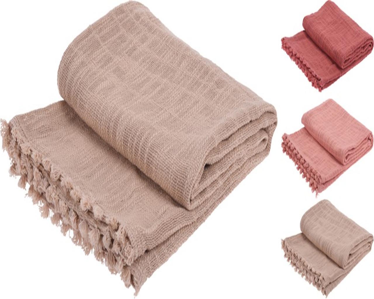 Throw Cotton 130X170cm 3Assorted
