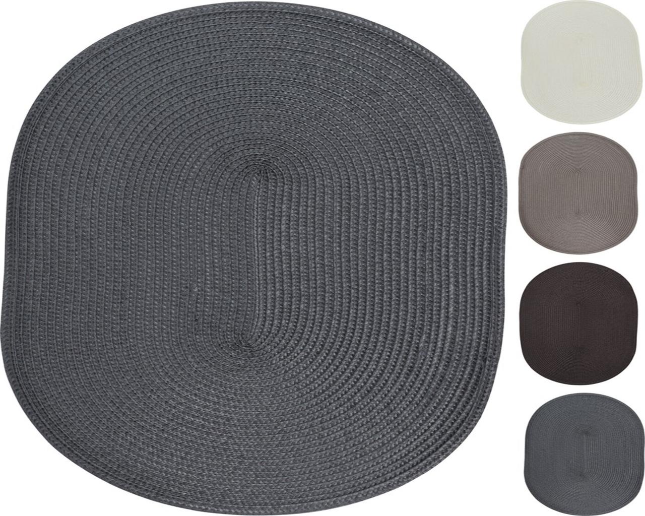 Placemat OVAL PP 5Assorted CLR