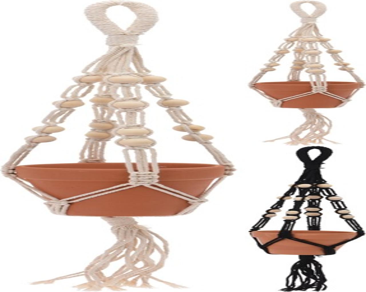 MACRAME WITH Flowerpot 2Assorted CL