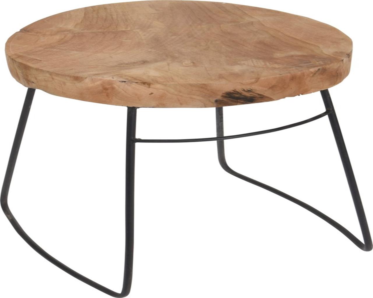 STOOL TEAK WITH Metal LEGS