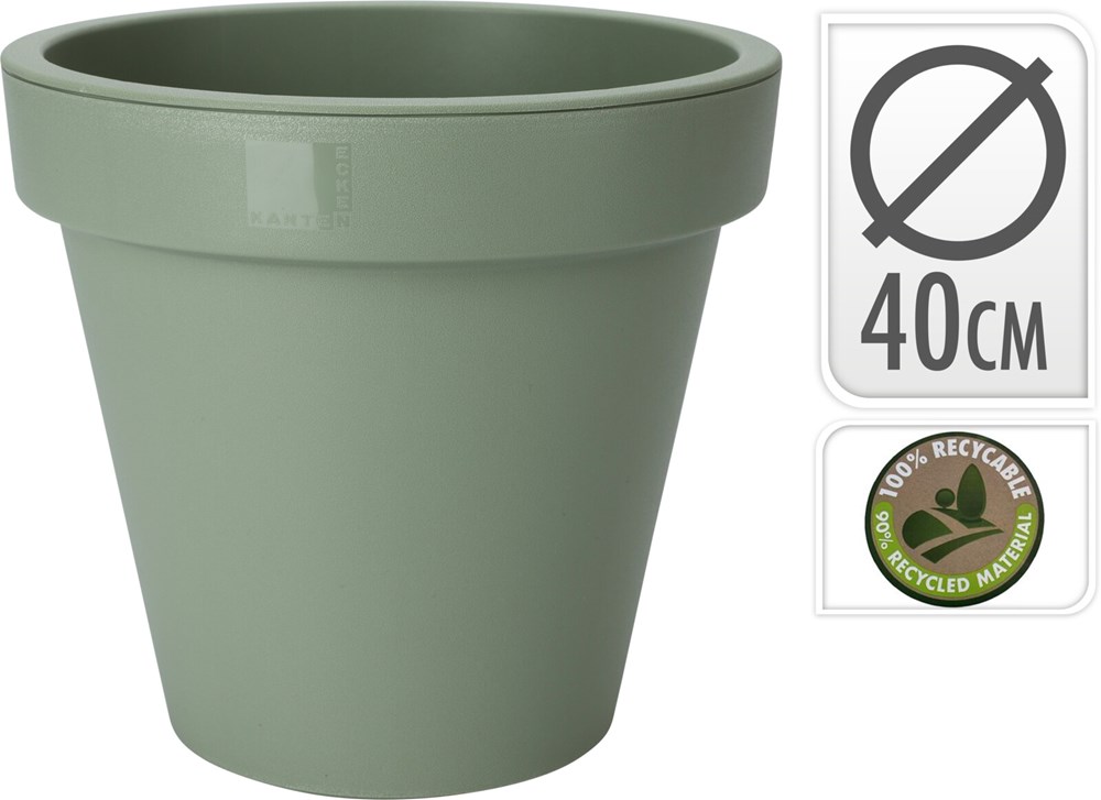 Flowerpot EK Round 40cm GREEN