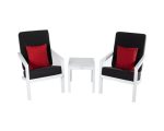 Linz 3pc Set-2 + Lounge Chairs + 1 Side Table