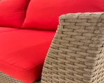 Deli 4pc Sectional Red Cushions Incl 2 Ends + 2 Middles - Image 7