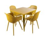 Tolix SQ Dining Table-Yellow - Image 2