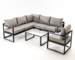 Havana 3 Piece Sectional in Charcoal