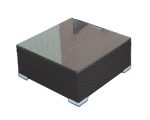 Kuta Coffee Table with Glass Top