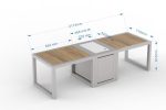 Flex Double   Fire Table - White - Image 2