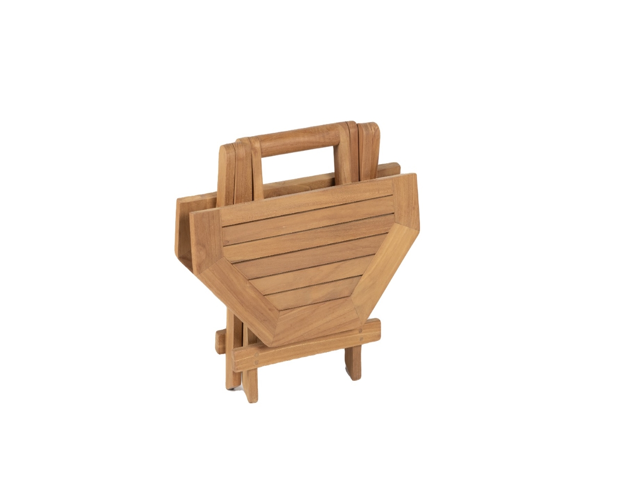 Junior Octagonal Teak Folding Table - Image 3