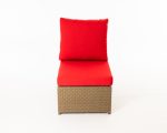 Deli 4pc Sectional Red Cushions Incl 2 Ends + 2 Middles - Image 4