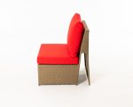 Deli 4pc Sectional Red Cushions Incl 2 Ends + 2 Middles - Image 5
