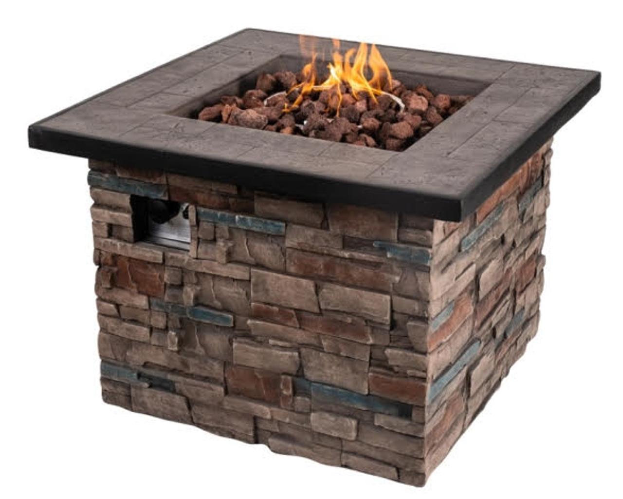 Stone Square Fire Table