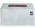 Concrete Rectangular Fire Table