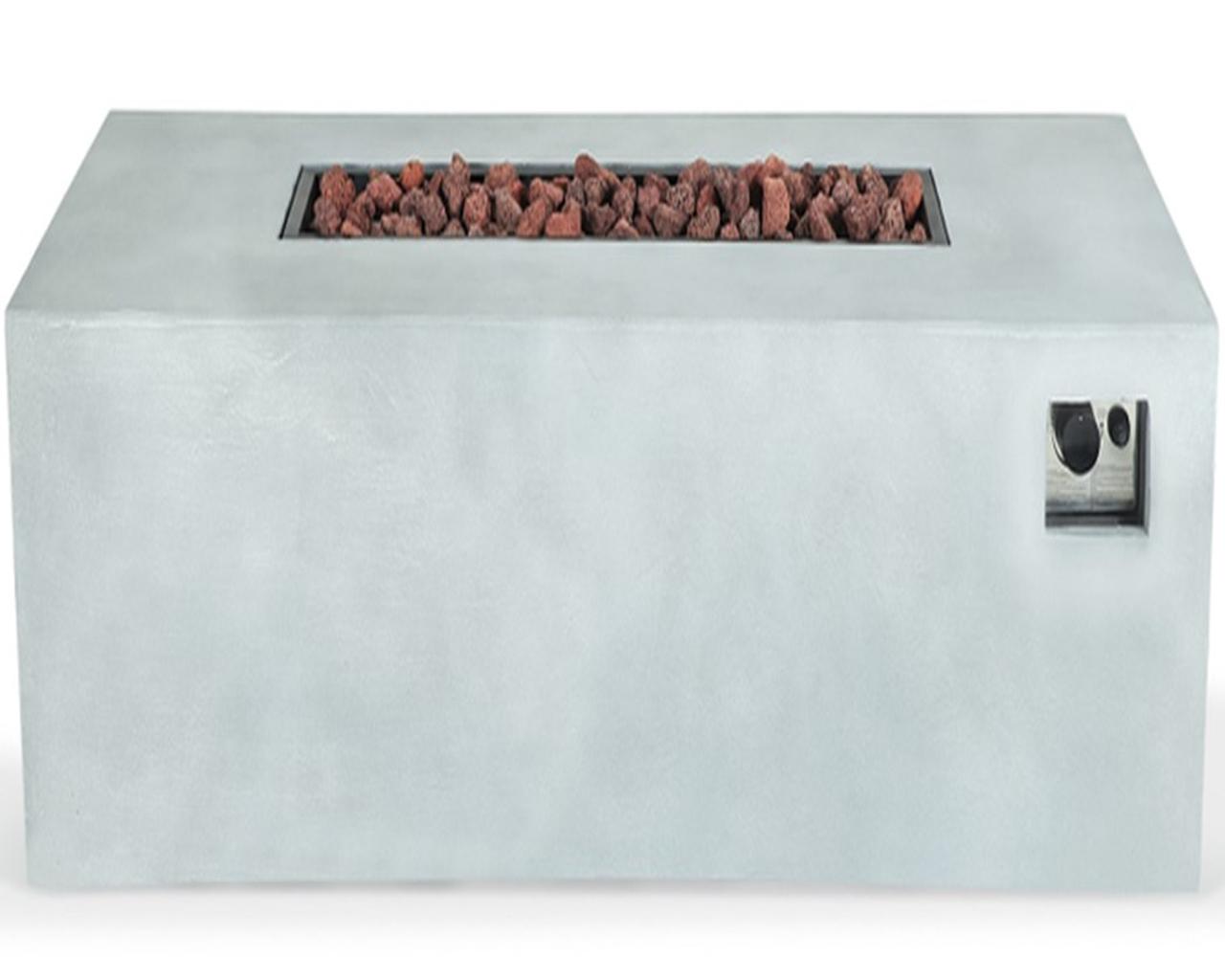 Concrete Rectangular Fire Table