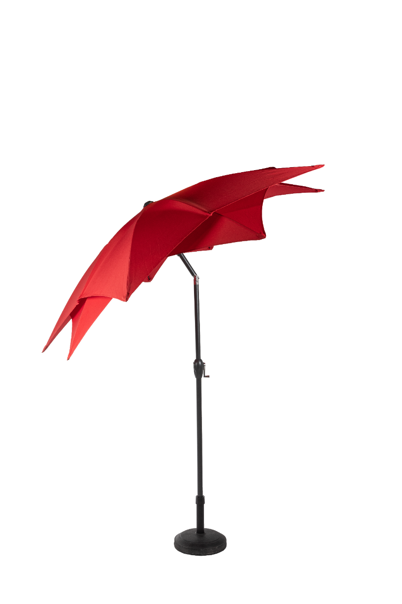 Flower Umbrella with Tilt Red