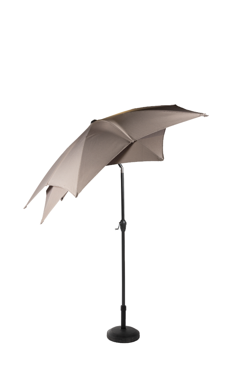 Flower Umbrella with Tilt Taupe