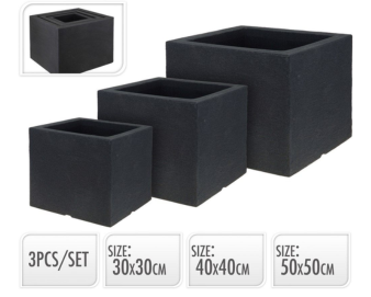 Flowerpot Square Set of 3pcs