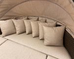 Toscanna Day Bed - 5 Piece Round Day Bed with Canopy + 6 Back Toss Pillows 45x45cm - Image 2