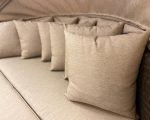 Toscanna Day Bed - 5 Piece Round Day Bed with Canopy + 6 Back Toss Pillows 45x45cm - Image 3
