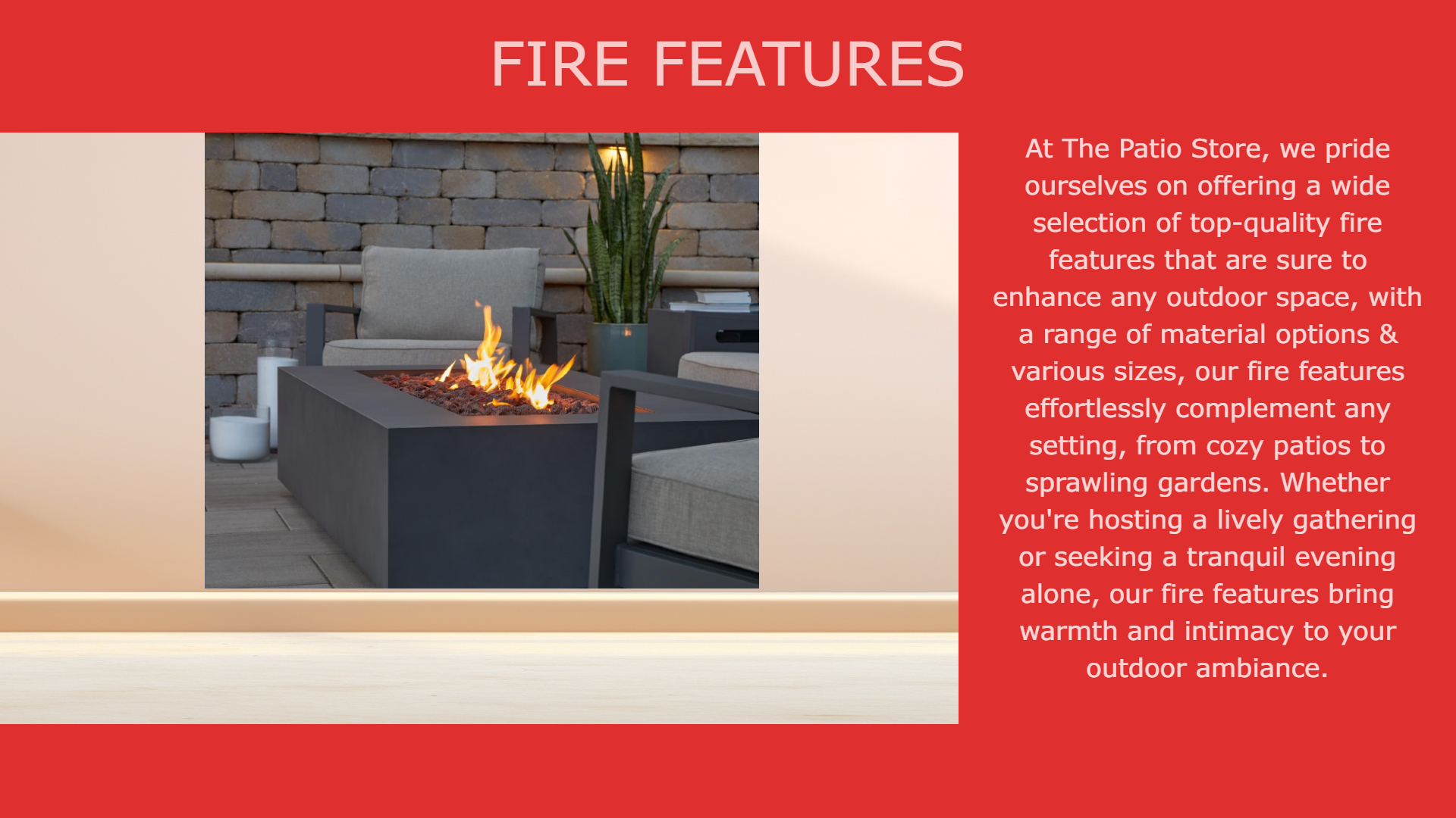 Fire Features Home Page