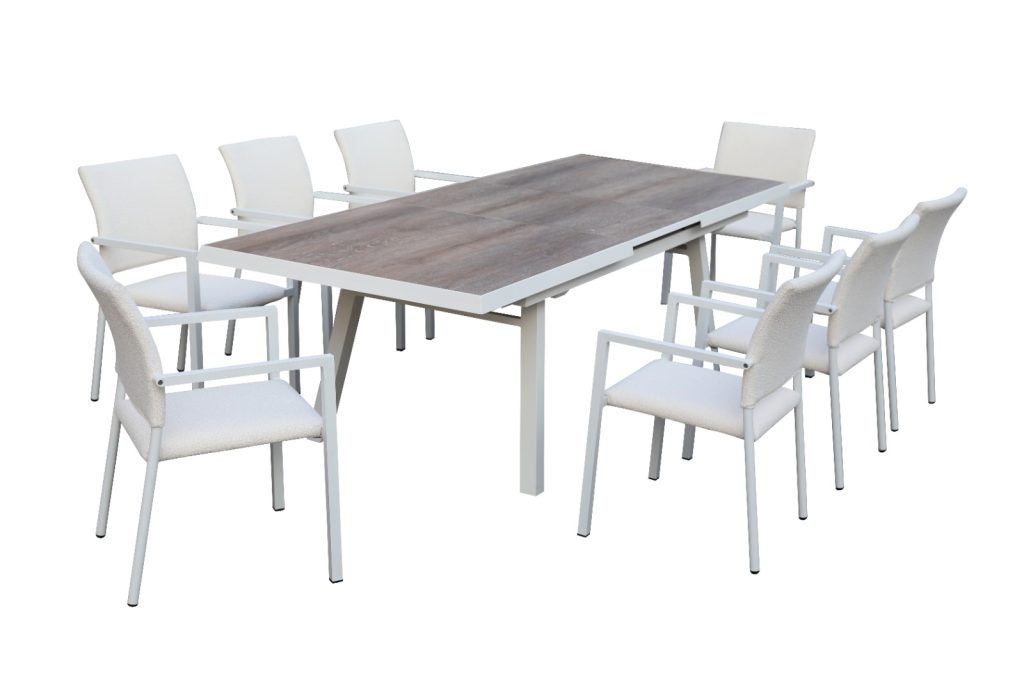 P 0360 P 0361   Sicilia Dining Set   White