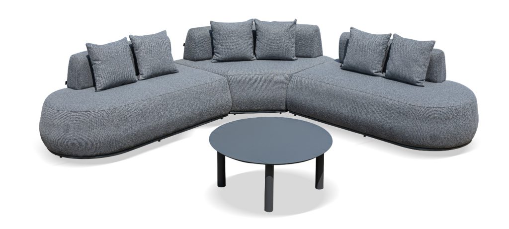 P 0365 Set   Sicilia Sectional   Charcoal 1