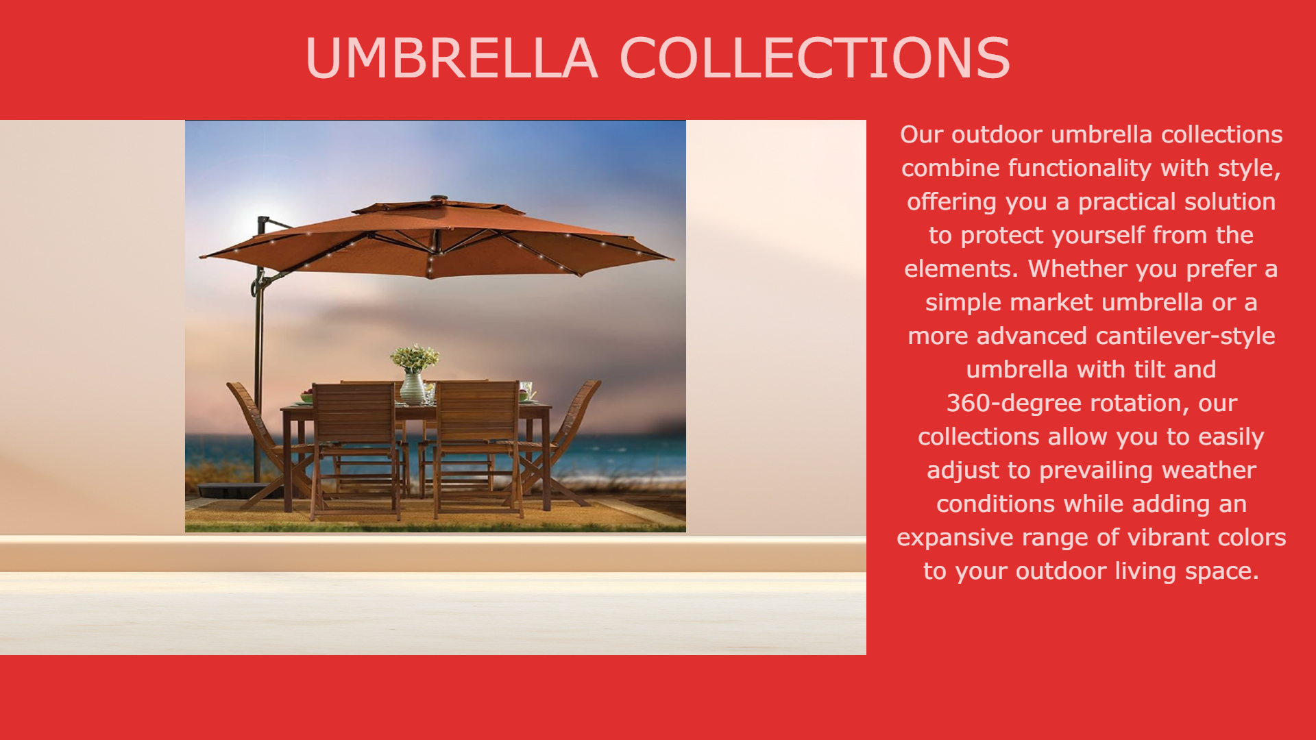 Umbrella Collection for the home page